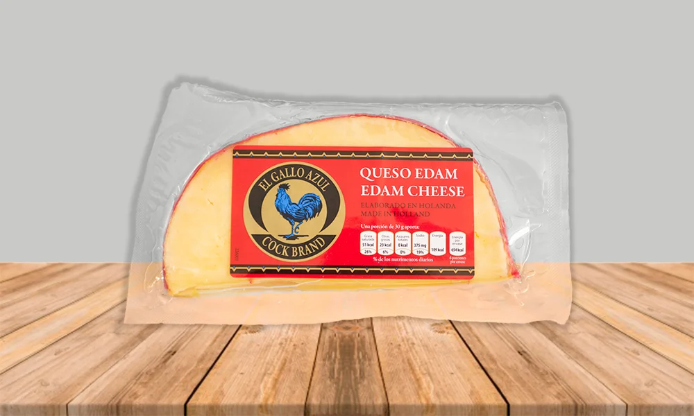 Cuña Queso de Bola Holandés Edam Gallo Azul